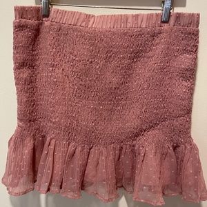 Lulu’s, mauve, tulle mini skirt w/ ruffle, size xl